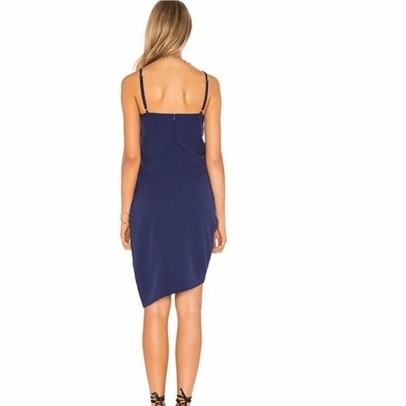 Elliatt x Revolve The Shot Cutout Tulip Dress Navy Blue Mini Size Small - Picture 5 of 12